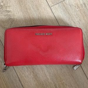 Red Michael Kors wallet